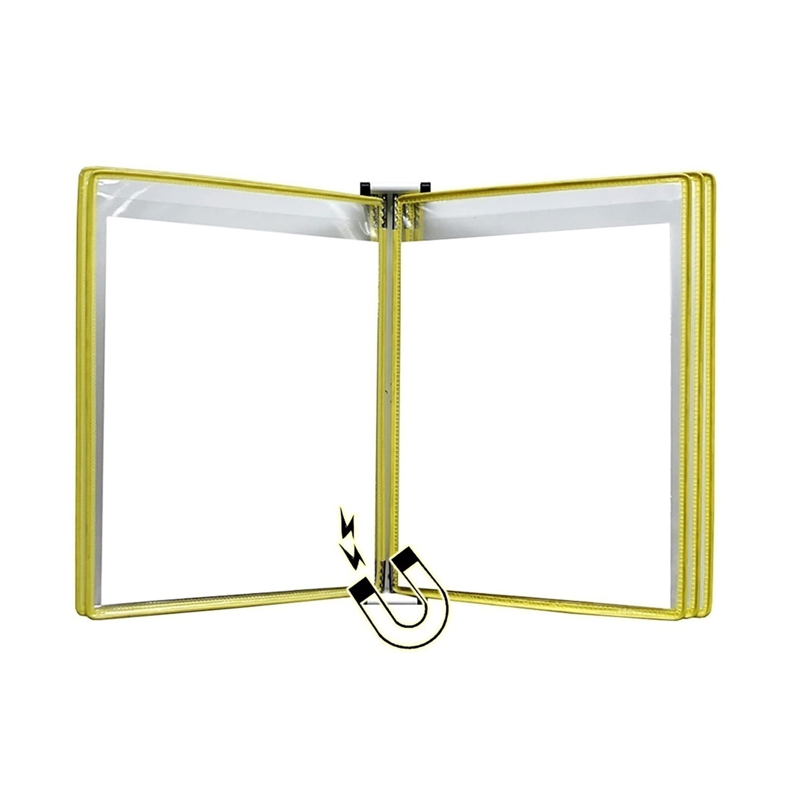 HTTGDGDH Wall Mount Reference Display System, Hanging Wall File Organizer, A4 Display Folder -, A4[8.26Inch×11.69Inch] 10 Pockets, Attached To Metal Device,Folders,Unique Colour-13x9x2.3IN