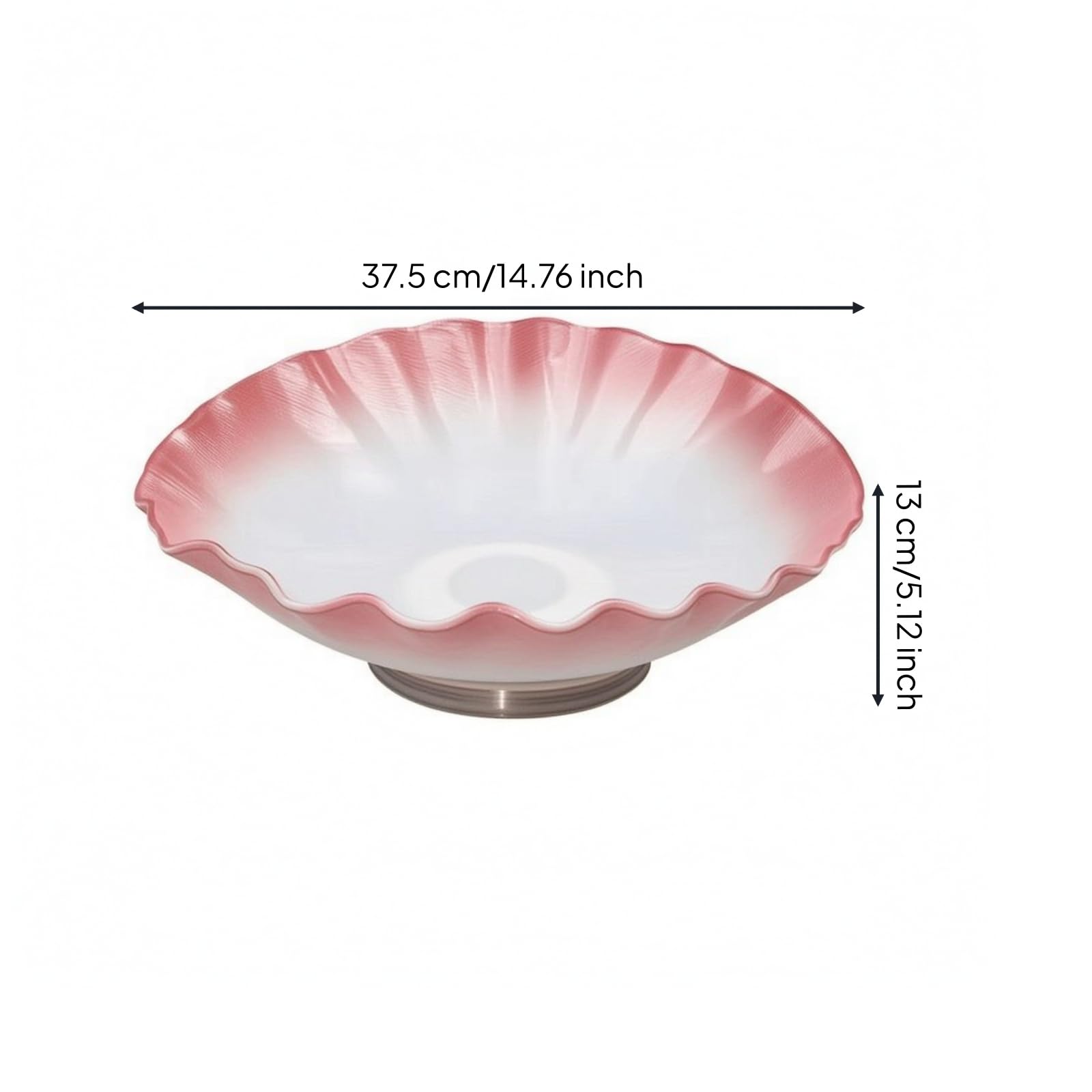 Colcolo Plat En Verre avec Bord Vague
