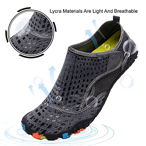 Image of L-RUN Barefoot Water Shoes Women Mens Aqua Sock Athletic Hiking Water Sports Shoes for Swim Beach Pool Sand Diving Walking