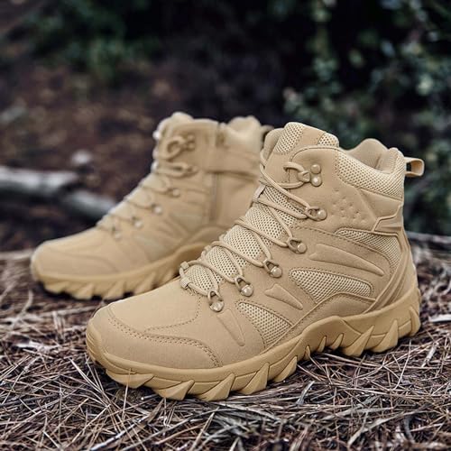 Men's Military Tactical Boots Combat Boots 6 Inches Lightweight Work Army Side Zipper Motorcycle Boot2