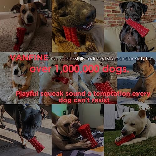 Vanfine Dog Squeaky Toys Almost Indestructible Tough Durable Dog Toys Dog Chew Toys For Large Dogs Aggressive Chewers Stick Toys Puppy Chew Toys With Non-Toxic Natural Rubber For Large Dog Breeds #TOP1