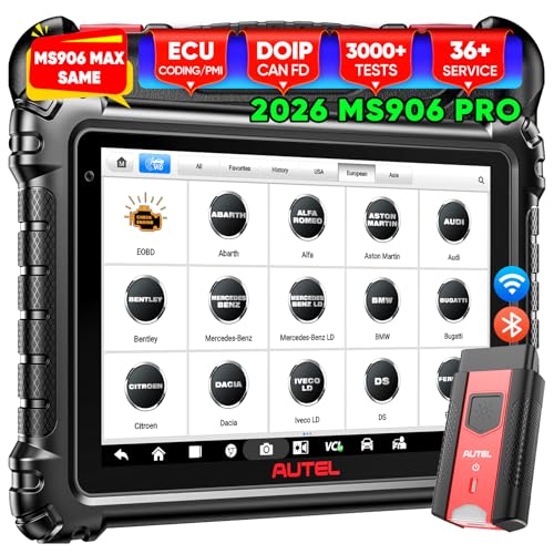 Autel MaxiSYS MS906 PRO Scanner, 2026 MS906PRO Same as MS906MAX, V2.0 Upgraded of MS908S Elite 2 MP900BT, DoIP CAN FD, 36+ Service, Bidirectional 3000+ Active Test, VAG Guided, FCA SGW, OS 10.0