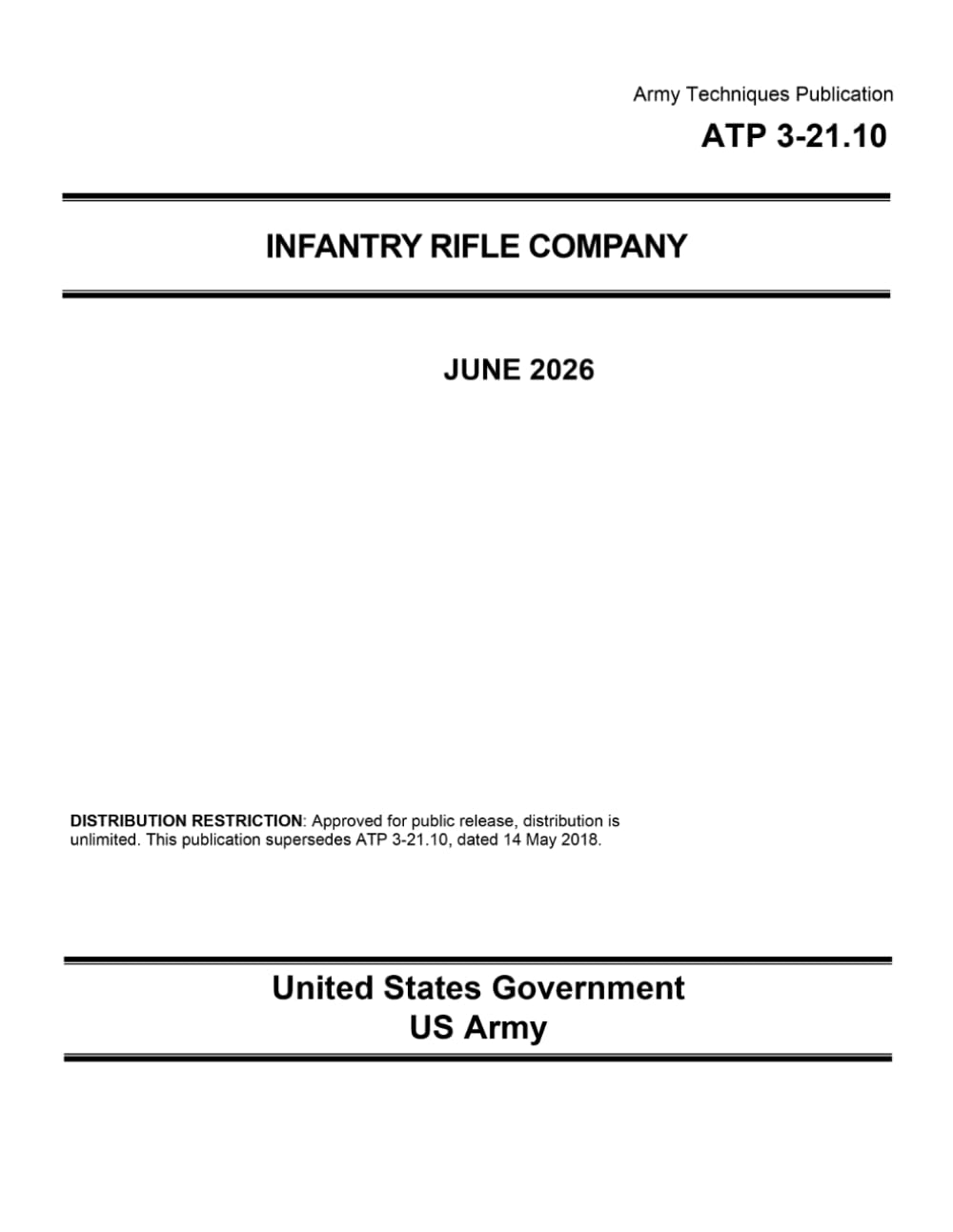 Army Techniques Publication ATP 3-21.10 Infantry Rifle Company June 2026
