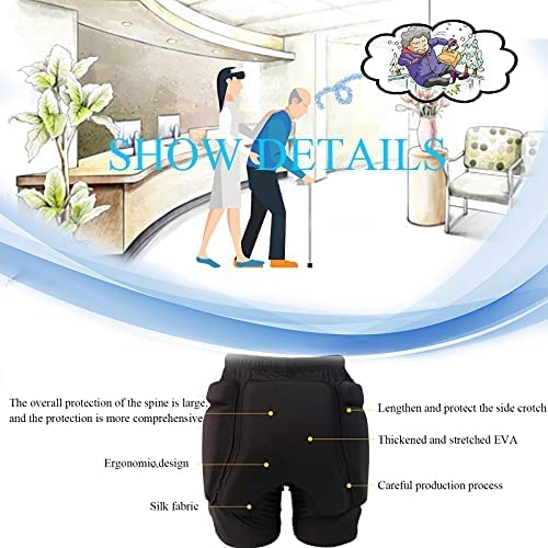 Hip Pads Seniors Protecteurs De Hanche Premium pour Personnes Âgées, Confortables Et Respirants, Anti-Chute, 2 Cm/0,8in Épaissir Eva pour Les Blessures De Chutes, Pantalon De Hanche Unisexe