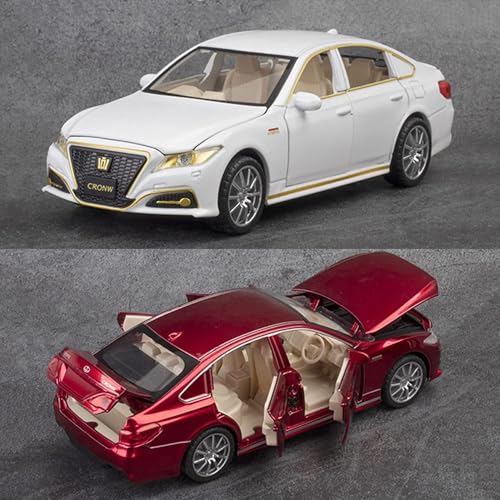Image of DUWOL1:32 Scale Crown Car Exclusive Alloy Metal Pull Back Die-cast Cars Model with Sound Light Toy for Kids Car with Sound and Light