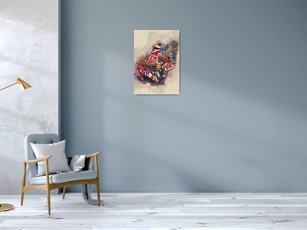 Amazon.com: Eddie Van Halen - Arte de pared de guitarra para sala