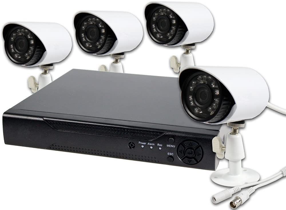 TEMPO DI SALDI Kit Videosorveglianza 4 Canali Telecamere Infrarossi Dvr Alimentatori Prolunghe