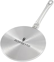 ROSSETTO 19cm Adaptateur Plaque Induction, Disque Relais Induction, Plaque de Diffusion de Chaleur Induction Disque convertisseur Support pour Plaque Induction en Acier Inoxydable (19cm)