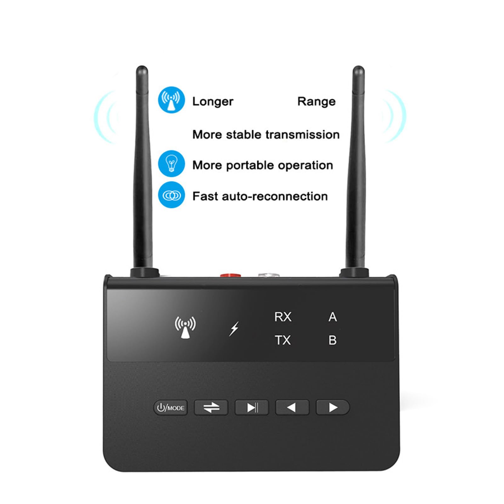 Émetteur-récepteur Bluetooth 5.2, Adaptateur Audio Bluetooth HD à Faible Latence AptX 2 en 1, Port AUX 3,5 Mm, pour Casque TV Home Stereo BT