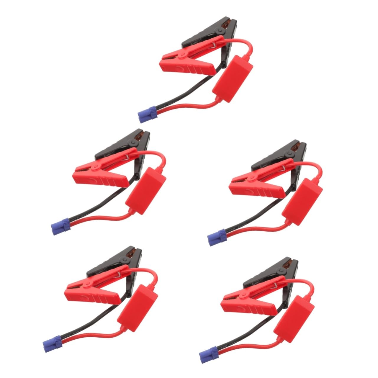 Gatuida 5piezas Cables De Arranque Portátiles Protección Inversa Para Baterías Para Coches Motos y Carga Rápida y Diseño Compacto