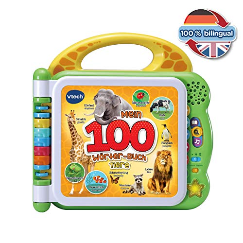 VTech Baby Mein 100-Wörter-Buch: Tiere – Interaktives Bildwörterbuch zum Lernen erster Wörter – 2-5 Jahren & Baby Mein 100-Wörter-Buch pink Interaktives Bilderbuch zum Lernen erster Wörter 2-5 Jahren