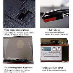 Tourne-Disque Vinyle Tourne-Disque Bluetooth à 3 Vitesses entraîné par Courroie Tourne-disques rétro Vintage Haut… - Les Beatles, Paul McCartney, John Lennon, RIngo Starr, George Harrison Tourne-Disque Vinyle Tourne-Disque Bluetooth à 3 Vitesses entraîné par Courroie Tourne-disques rétro Vintage Haut… – Image 4