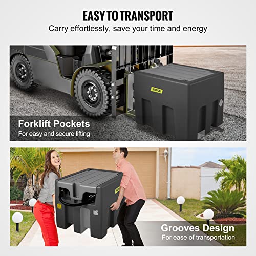 Vevor Portable Diesel Tank, 58 Gallon Capacity & 10 Gpm Flow Rate, Portable Fuel Tank With 12V Electric Transfer Pump And 13.1Ft Rubber Hose thumb #5