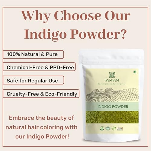 Combo Polvo Henna e Indigo SAMYAM 500g x2 miniatura 4