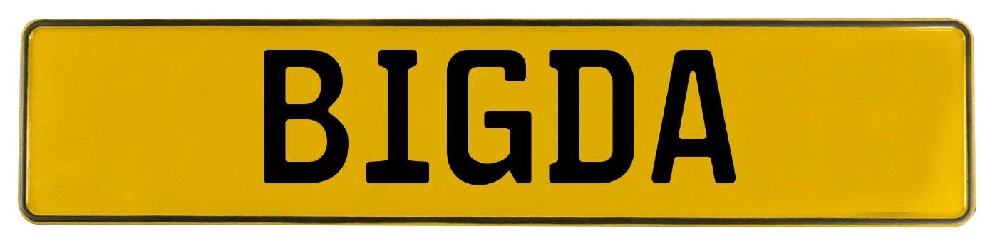 Vintage Parts 603932 Wall Art (Yellow Stamped Aluminum Street Sign Mancave Bigda, 1 Pack)