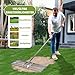 Plutohiker Rasen Rakel Edelstahl 72x25 cm Rakel Rasen nivellierrechen mit 2.15 Meter Verstellbarer Stiel für Hof Garten, Golfplatz,Rasenpflege,Rasen Sanden(2.15m, 25x72cm)
