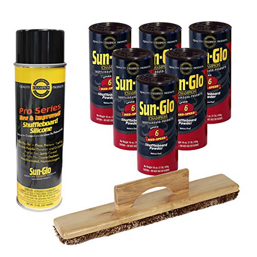 Sun-Glo 6 Cans #6 Med-Speed Wax, Sweep, Silicone Spray