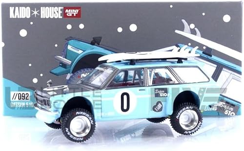 Miniatura 1 de True Scale Miniatures Modelo de coche compatible con Datsun 510 Wagon Kaido GT Surf Safari RS Winter Holiday Edition164 Modelo de coche Kaido House