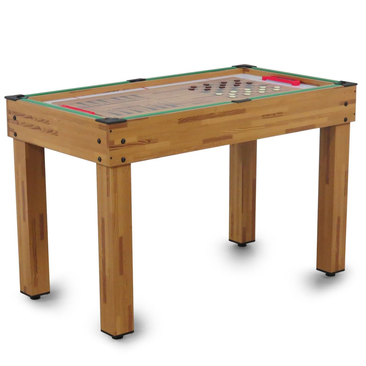 Pegasi Multikonsole 10 in 1 - Zusammenklappbar - Multifunkniertes Tischspiel - Tischfußball(Tischkiker)/Tischtennis/Air Hockey/Billard-Tisch