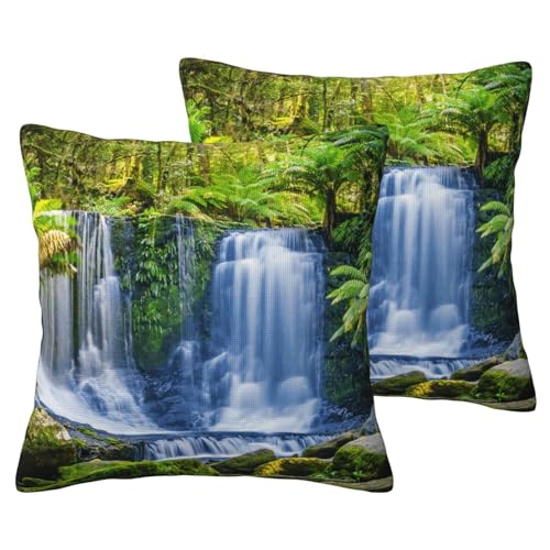 Housses de coussin motif tropical vert pour rafraîchir un canapé - 2