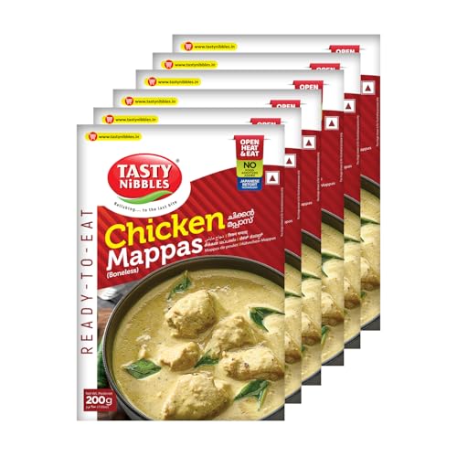 Image of Tasty Nibbles Ready to Eat Chicken Mappas 200g [Pack of 6]| Open Heat & Eat | Non-Vegetarian | No Added Preservatives | Japanese Retort Technology