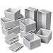 Evance Set di 12 Organizer Armadio, Scatola a Scomparti, Divisori Pieghevole per Cassetti, Cassetto Organizzatori in Tessuto per Biancheria Intima(12PCS,Grigio)