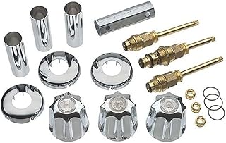 DANCO Bathtub and Shower 3-Handle Remodel/Rebuild Trim Kit for Gerber Faucets | Knob Handle | 11B-1H, 11B-1C, 11B-4D | Chrome (39617)