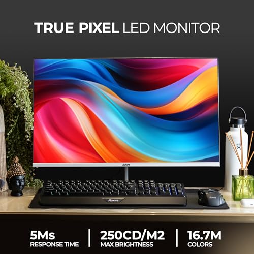 Image of Foxin 22 Inch FHD Flat LED Monitor 1920x1080 Pixel Elite Series | Flat Panel, HDMI & VGA Port, 100Hz Refresh Rate, Flicker-Free, Frameless, Slim Bezel, Wall Mountable, 16.7 M Colors | 3 Years Warranty