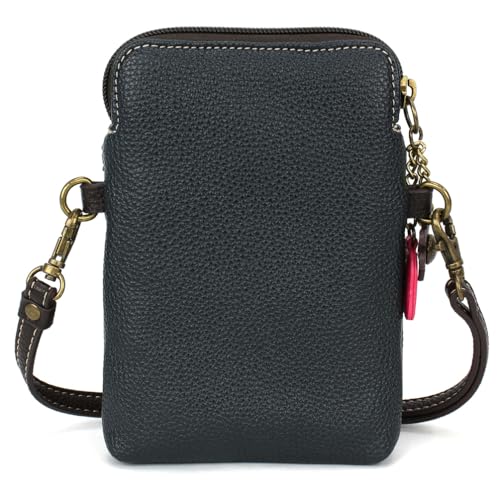 Image of CHALA Bird Collection Cell Phone Crossbody Purse-Women PU Leather /Canvas Multicolor Handbag with Adjustable Strap