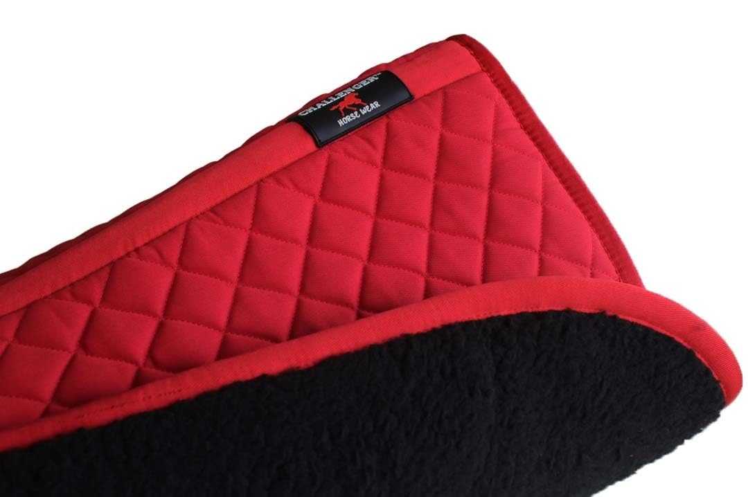 CHALLENGER - Sottosella per cavallo, 66 x 40,6 cm, foderato in pile, trapuntato, Western 39TS10RD