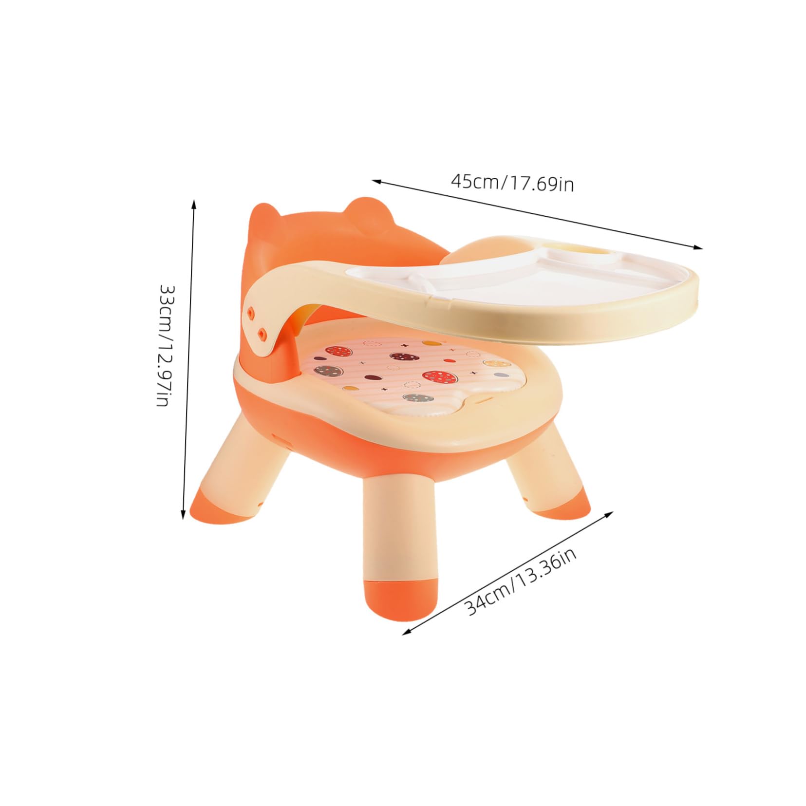 MERRYHAPY Kindergarten Plastic Stool Multifunctional Children's Dining Chair Cartoon Theme Compact Safe