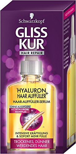 Schwarzkopf Gliss Kur Hyaluron Hair Filler Serum dry fragile and thin hair 60 ml by Schwarzkopf Gliss