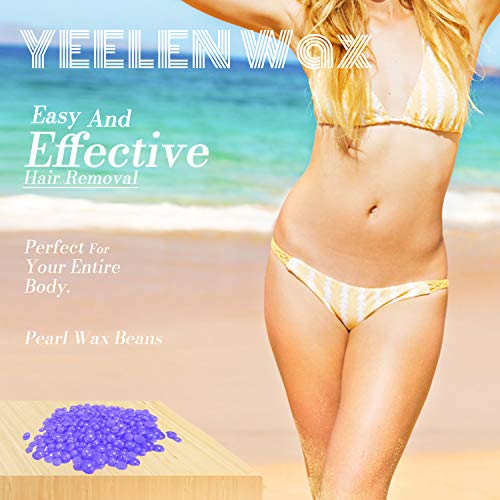 Yeelen Hair Removal Kit Hot Wax Warmer Waxing Kit Wax Melts for Painless Wax of Face, Armpits, Bikini