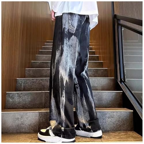 Unisex Tie-Dye Jeans | Wide Leg High Waisted Palazzo Pants for Women & Men | Rock Revival Style Straight Leg Streetwear4