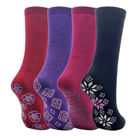SOCK-TEC Ladies Thermal Non-Slip Bed Socks Cover