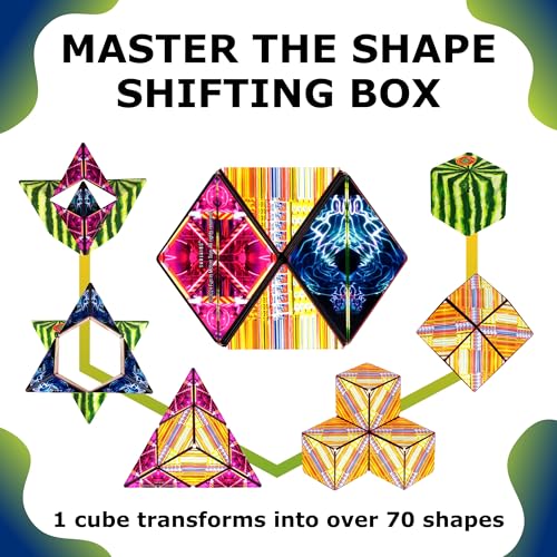 Image of Shashibo DODECA Magnetic Puzzle Cube, Sensory Fidget Toy for Adults & Kids, Stress Relief Fidget Toy for All Ages, Cool Fidget Toys for Desk, Shape Shifting Box, 100+ Possible Shapes