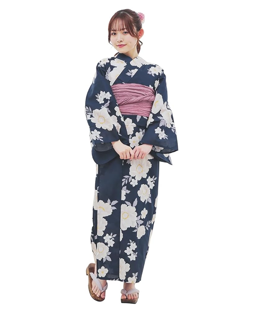 花柄 浴衣 兵児帯付き 新品未開封 ハニーズ Honeys セパレート浴衣 浴衣 ゆかた セット セパレート