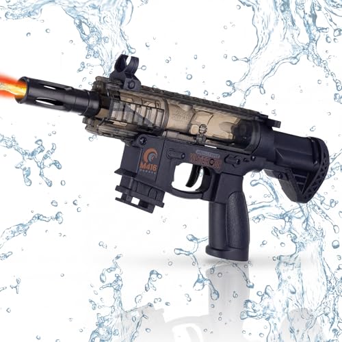 Shappy Water Gun M416 Drinking Squirt Alcohol Shot Gun Bachelor Party Favors 12 x 4.9 Inch 4 Oz/120 ml Food Safe Beach Swimming Pool Summer Bachelorette Party Stream Beer Beverage Shooter Gift(Blue)