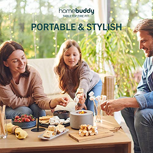 HomeBuddy Tabletop Fireplace Bio Ethanol Table Top Fire Pit