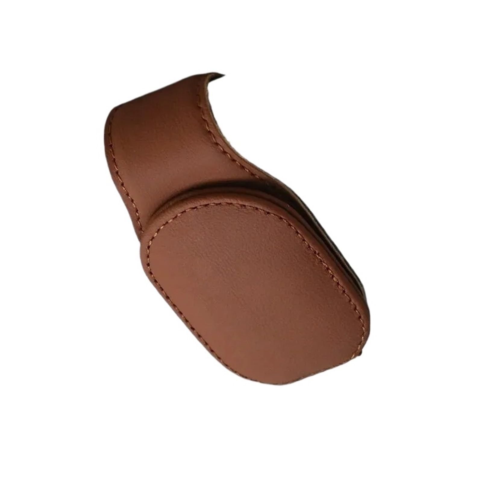 Porta Occhiali per Auto per Clip per Gancio per Occhiali in Pelle con Visiera Parasole Automatica Universale Porta in Portaoggetti Magnetico Multifunzione(Brown)