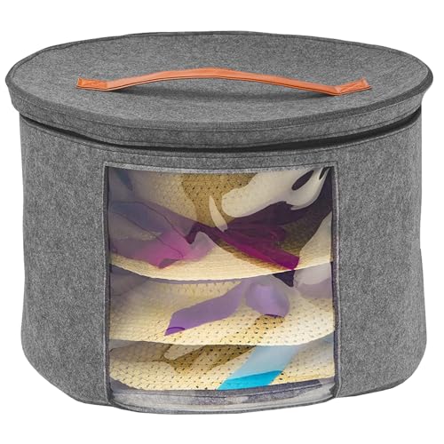 CAKEEYUM Hat Box Hat Boxes Storage Boxes with Lids Storage