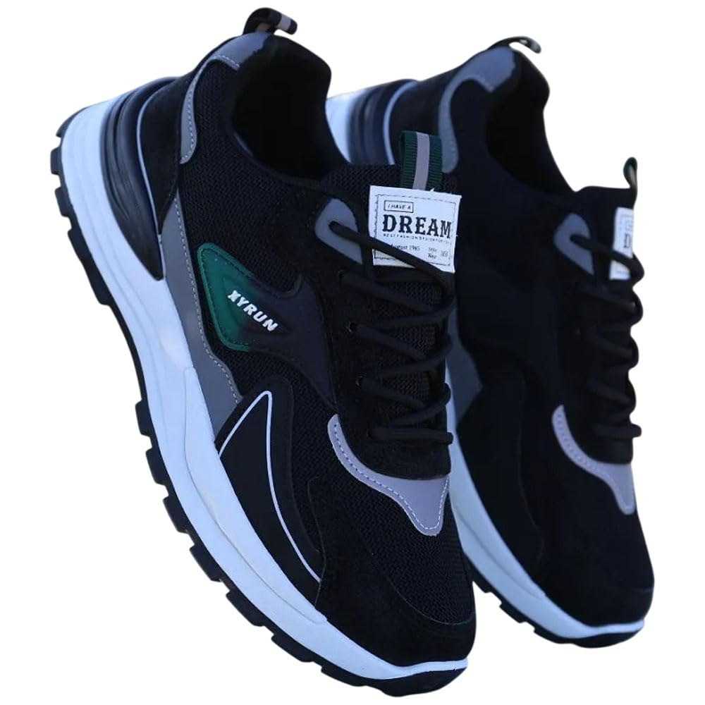 Mens Running Shoes Mesh Breathable Trail Runners Fashion Sport Walking Tennis Sneakers Lightweight Athletic Trainers