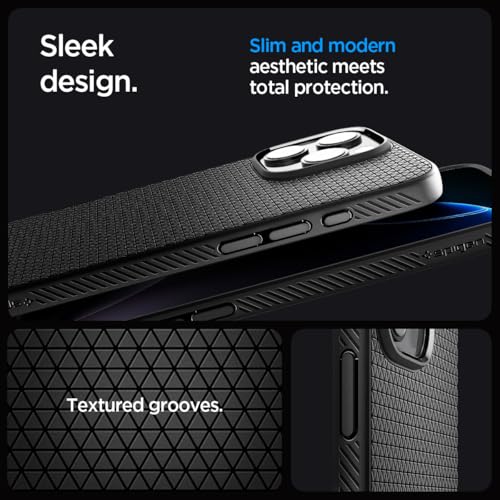 Image of Spigen for iPhone 16 Pro Case, Liquid Air T MagFit [Camera Control Button Coverage] [Military-Grade Protection] [Compatible with MagSafe] - Matte Black