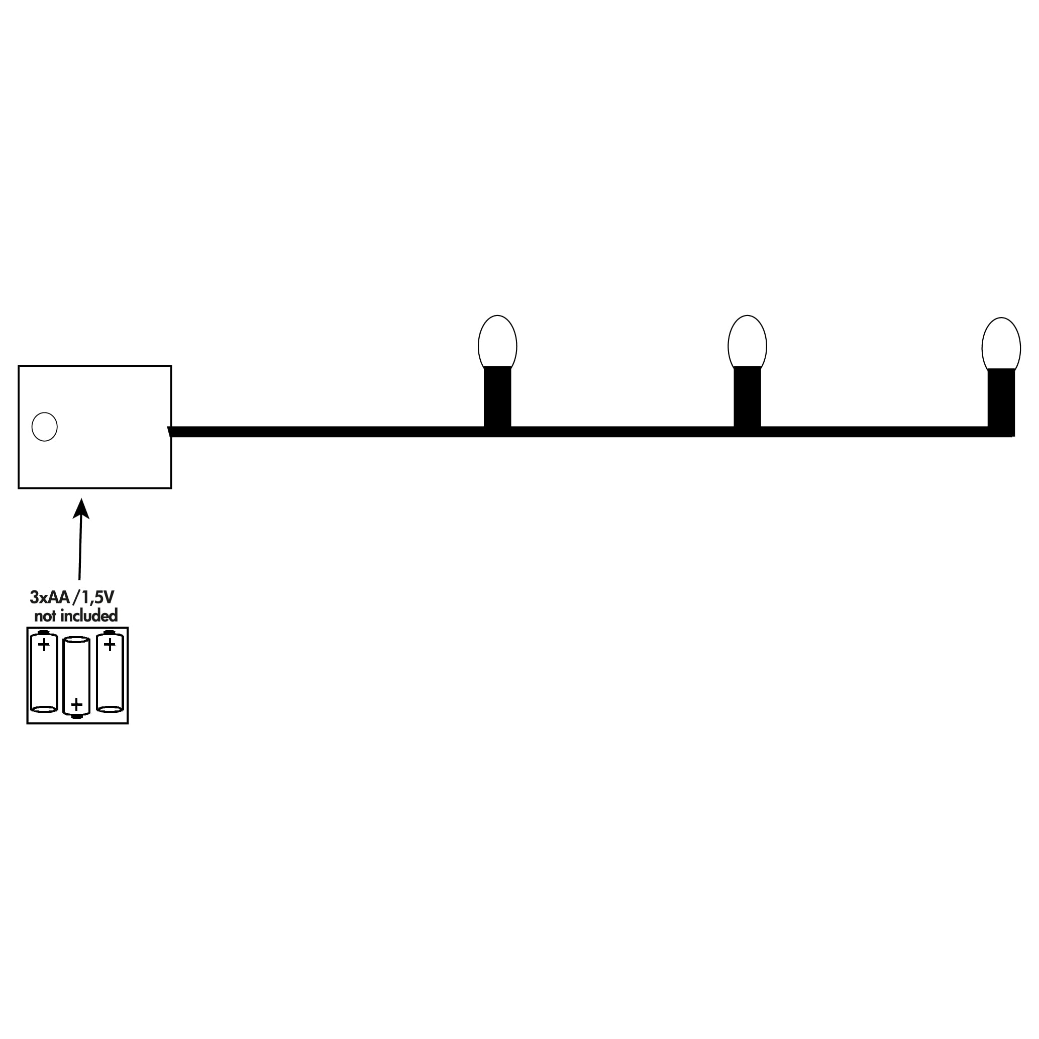 Auting Weihnachts Girlande Mit Lichtern - 40 LED 1,95m Batteriebetrieben - Mit Timer Für Innen & Außen