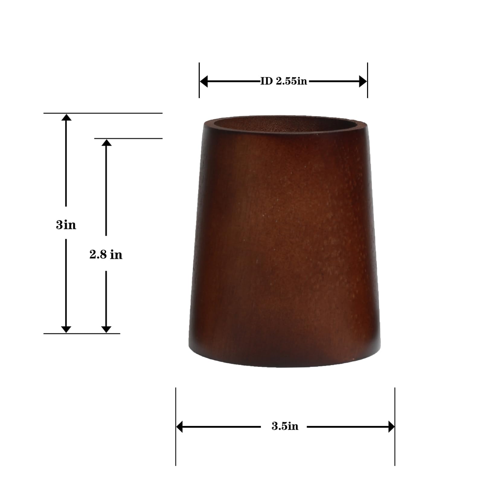 Snapklik.com : Txcucc Wooden Furniture Risers 3 Inch Tapered Bed Risers ...