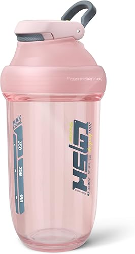 Botella agitadora de proteínas de 21 onzas, TRITAN de plástico, vasos de proteína de suero sin BPABPS para preentrenamiento y gimnasio, mezclador