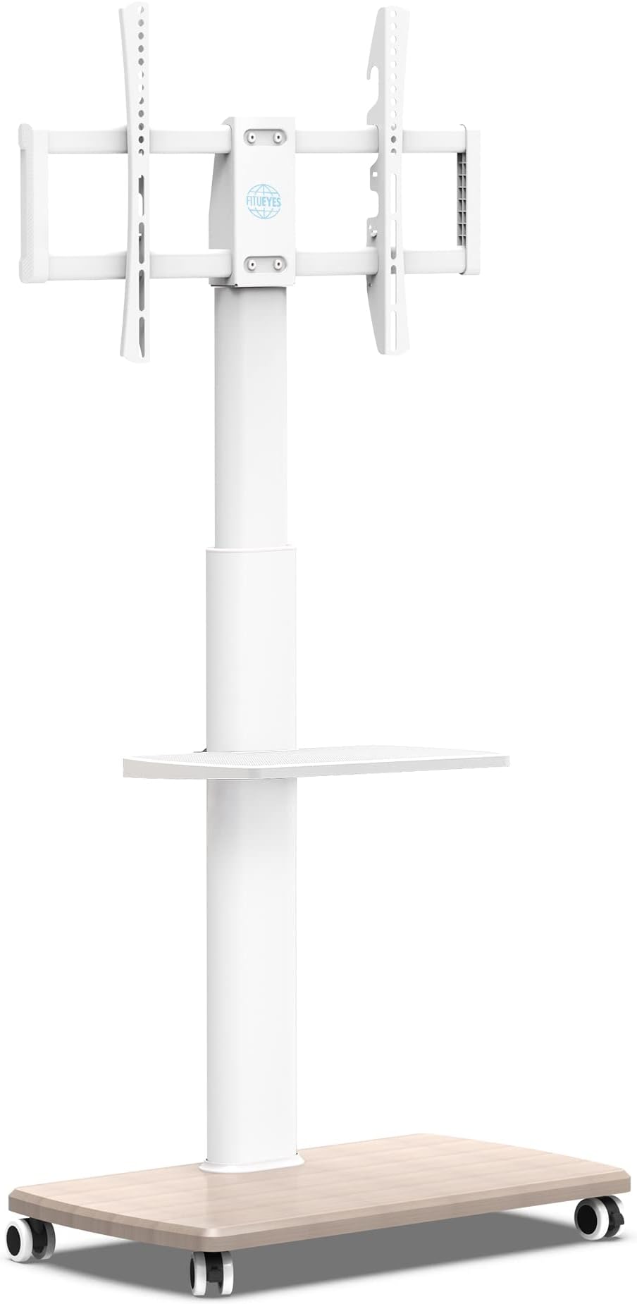 RFIVER Rolling TV Stand on wheels for most 26-65 inch TVs, Mobile Floor ...