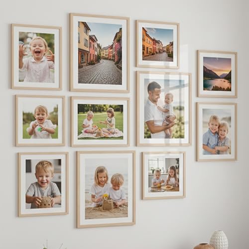 Image of kotart Photo Frame For Wall decoration | Wooden Frames For living room Office | Aesthetic Frames For Wall Decor Gifts | Photo frame for Home Decor Bedroom | Set of 11