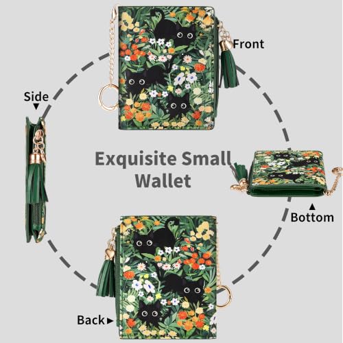 Image of Gostwo Small Wallets for Women, Stylish Womens Wallet with ID Window, Zippered Coin Pocket and Tassel. Cute RFID Wallet for Women, ideal for Teen Girls, Commuters, and Women for Daily Use