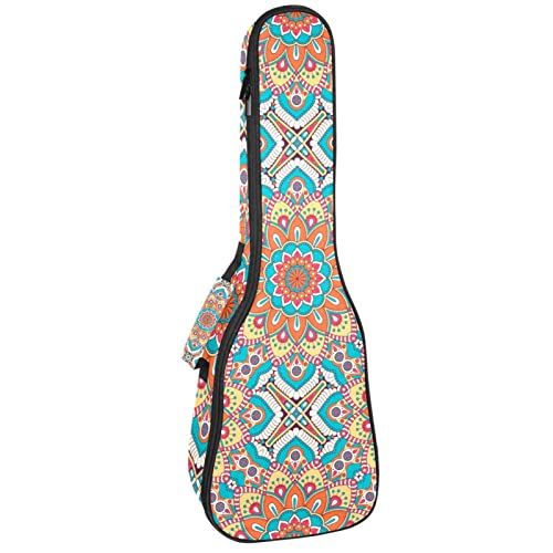 Housse ukulélé rembourrée contre les chocs et la pluie | Sac à dos étanche 60,9 cm motif floral